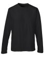 Heren Sportshirt Lange Mouw AWDis JC002 Jet Black